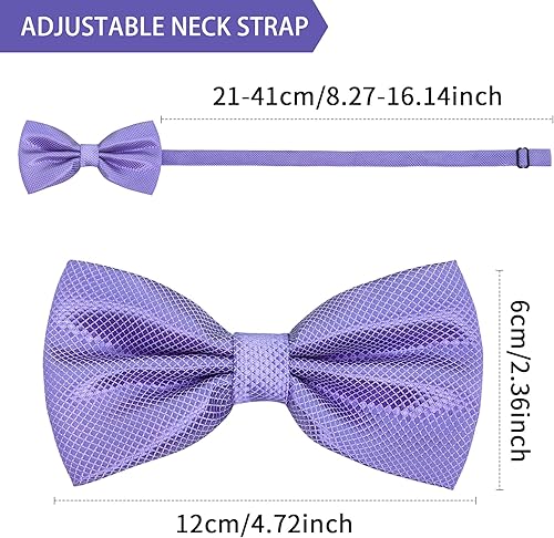 Vista 4 de SYAYA Pajarita para hombre con cuadros, corbata de lazo formal preatada con clip para el día del padre, graduación M-M-B2T