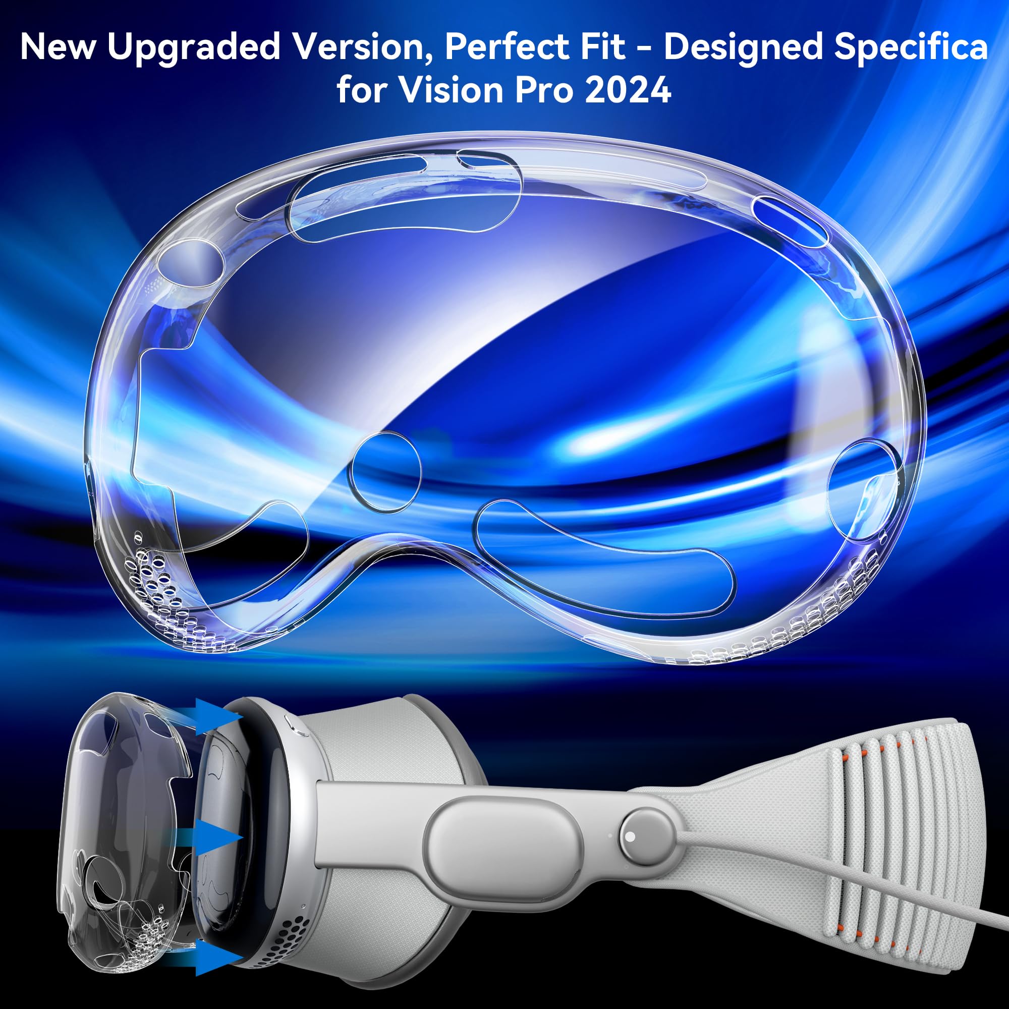 ☆VRヘッドセット Vision Pro 保護カバー 滑り止め 傷つけ防止 Amazon