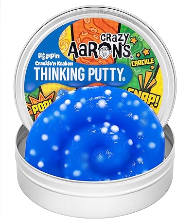Crazy Aaron's Thinking Putty - Crackle’n Kracken - Multi-Color Sensory Putty for Kids and Grown ups in a 4" Tin - Creative and Endless Fun, Stress Relief Therapy Toys, Never Dries Out - Made in USA