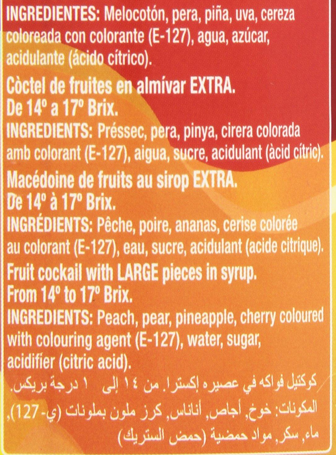 Gourmet - Cóctel de frutas en almíbar - Extra - 240 g