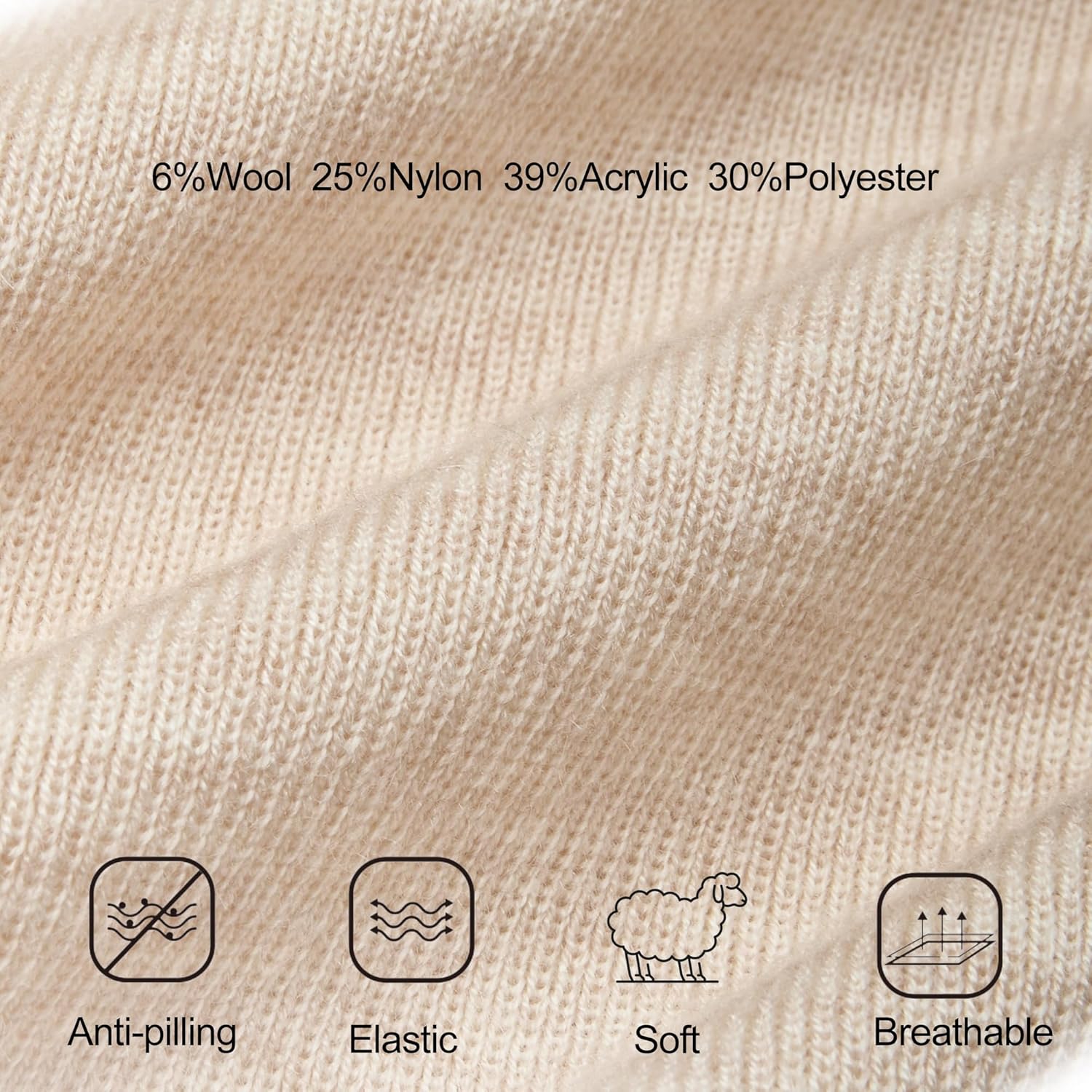 GKBK Women's Wool Blend Sweater Crew Neck Lightweight Pullover Long Sleeve Fall Tops Business Casual Outfits 2025 Fashion - Image 6