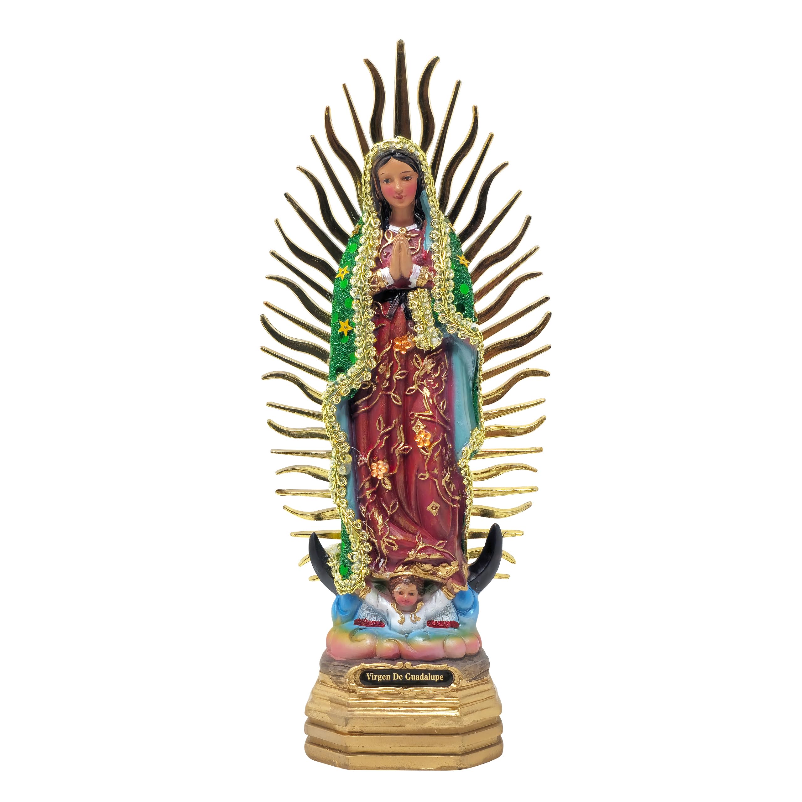 Amazon.com: Our Lady of Guadalupe Resin Statue – Catholic Figurine,Three  8