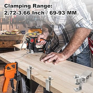 AKOLAFE 4 Pack Heavy Duty C Clamps Set 4 Inch Desk Clamp Mount Bulk 69-93 MM Adjustable C-Clamps with M10 Hole Stainless Steel U Clamp Small G Clamp Metal Tiger Clamps for Woodworking Welding Building