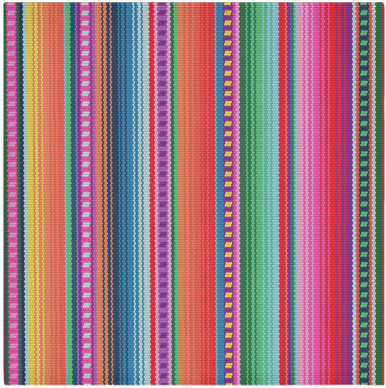 YETTASBIN Mexican Serape Blanket Stripes Cloth Napkins Set of 6, Reusable Washable Oversized Table Napkins for Family Wedding Dinner Party Home Decor, 20 x 20 Inch