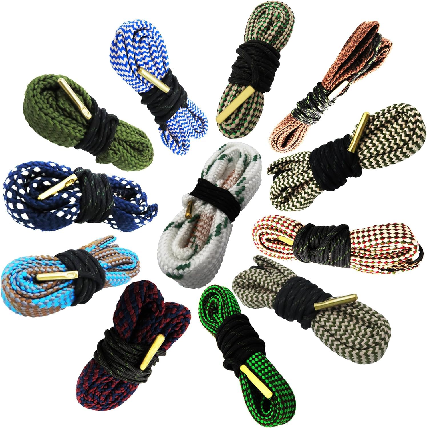Royal Hunter Sznurek do czyszczenia lufy I Boresnake kaliber Schrot GA 20 I pielęgnacja broni i czyszczenie lufy do strzelb Premium Bore Snake ze zintegrowaną mosiężną szczotką