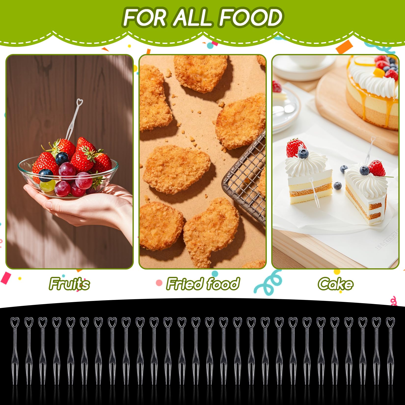 Mini Appetizer Forks - 300 Pack -5