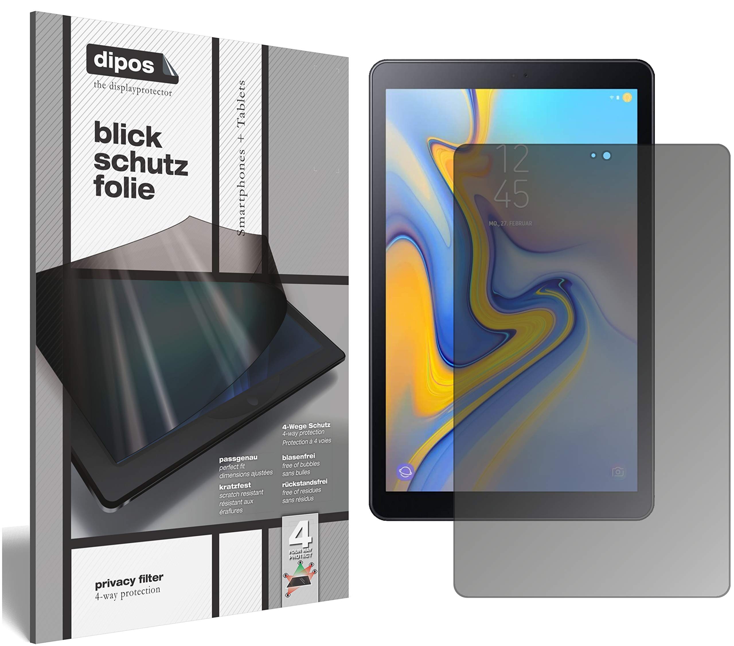 dipos Protection écran anti-espion pour Samsung Galaxy Tab A 10.5
