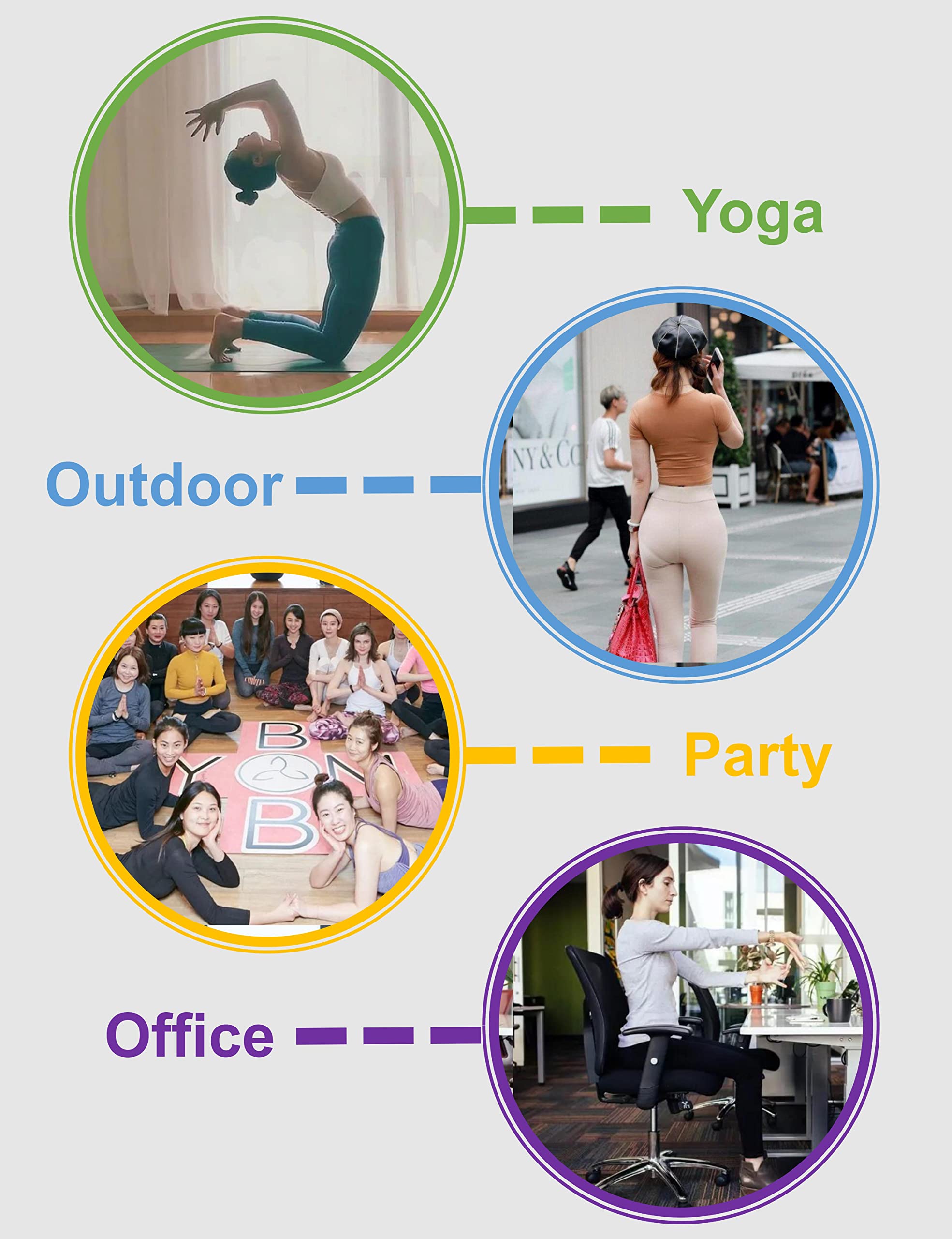 TOPLAZA Leggins Donna Push up Vita Alta Pieghettata Pantaloni Sportivi Yoga