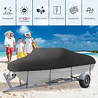 Vista 6 de NEXCOVER Cubierta para Barco Remolcable, Longitud: 14'-16' Ancho de Manga: hasta 68", Cubierta Impermeable de Servicio Pesado, Se Adapta a Cascos