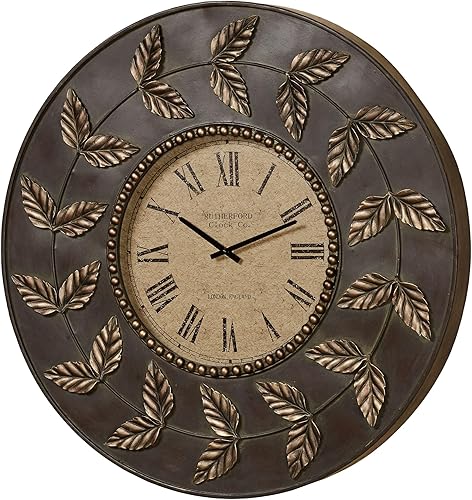 Touch of Class Dixon Leaf - Reloj de pared (broncedorado)
