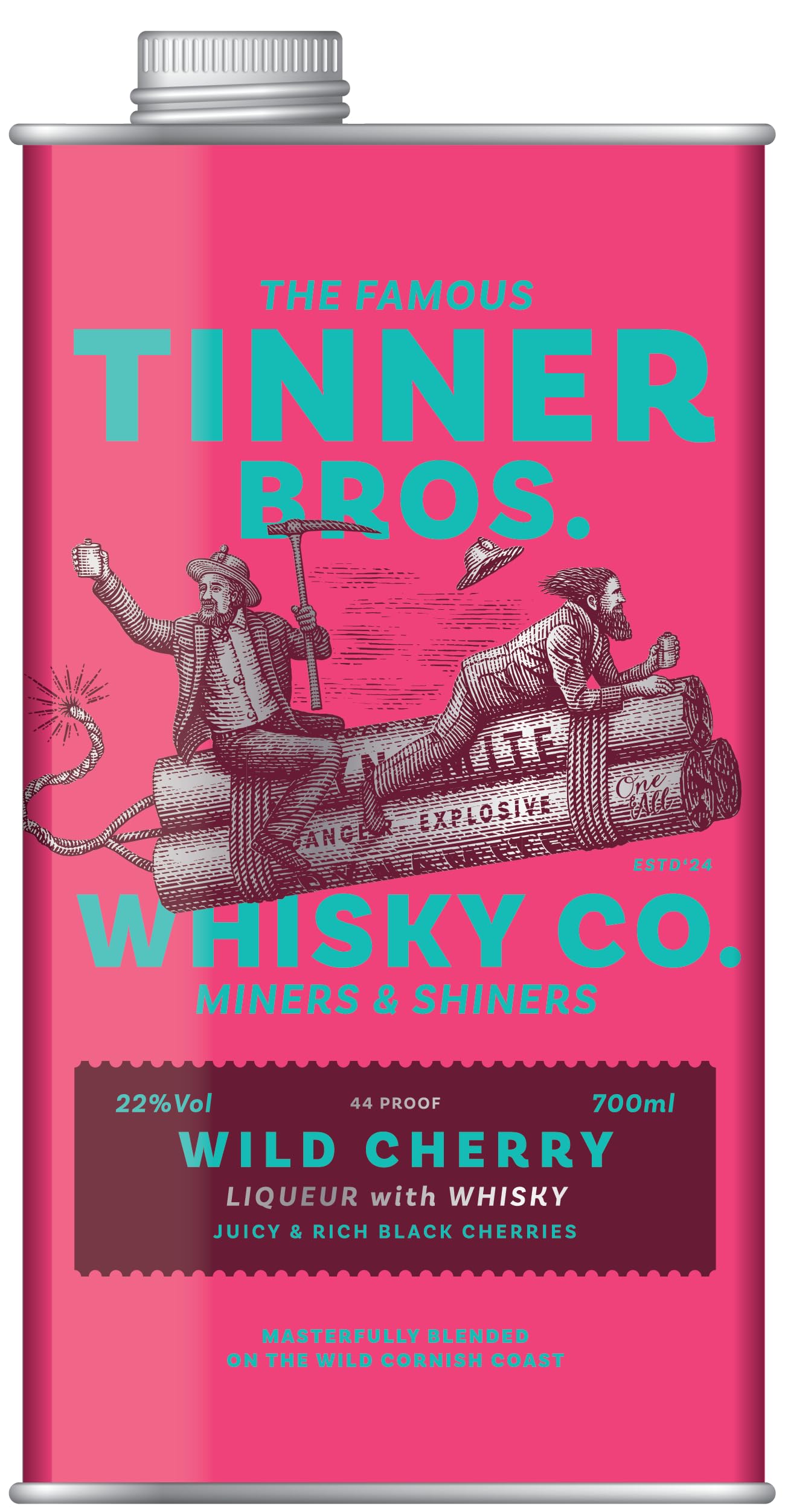 Tinner Bros. Wild Cherry Whisky Liqueur. 70Cl 22% Abv.