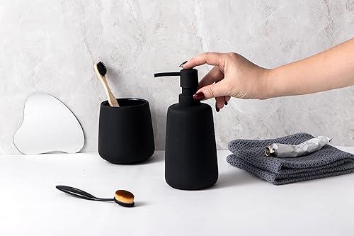 Miniatura 4 de Dispensador de jabón mate para baño, dispensador de loción suave al tacto de 13.5 onzas, dispensador de jabón de manos para baño, dispensador de