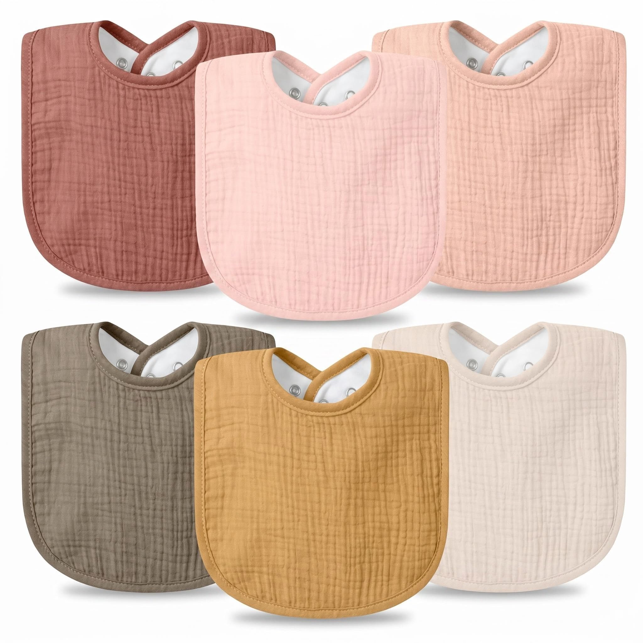 VOMARHUG Muslin Baby Dribble Bibs for Girls Boys,Super Absorbent Bandana Bibs 0-36months,Soft Cotton 6Pack