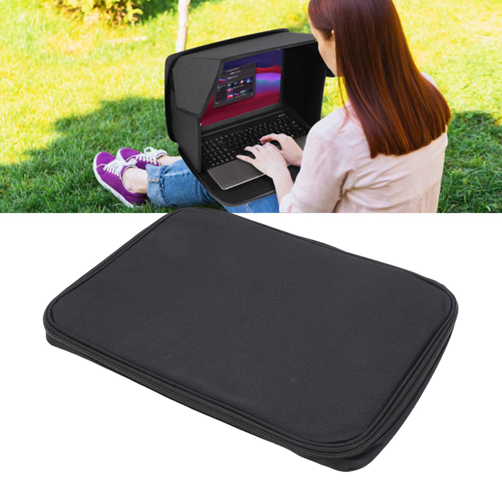 Pare-Soleil et intimité pour Ordinateur Portable, Polyester, Sac Pare-Soleil Portable Pliable pour Ordinateurs Portables de 12 à 14 Pouces, Protection Solaire Anti-éblouissement pour Une