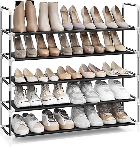 Rejilla para zapatos Songmics de 5niveles para 25pares ahorro de espacio mueble para zapatos torre organizadora de almacenamiento Rejilla para zapatos Songmics de 5niveles para 25pares ahorro de espacio mueble para zapatos torre organizadora de almacenamiento