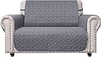 Vista 13 de Ameritex Funda de sofá biplaza, protector de muebles acolchado resistente al agua con parte trasera antideslizante para perros, niños y mascotas