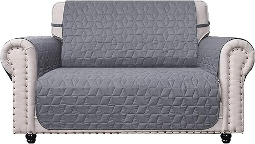 Miniatura 13 de Ameritex Funda de sofá biplaza, protector de muebles acolchado resistente al agua con parte trasera antideslizante para perros, niños y mascotas