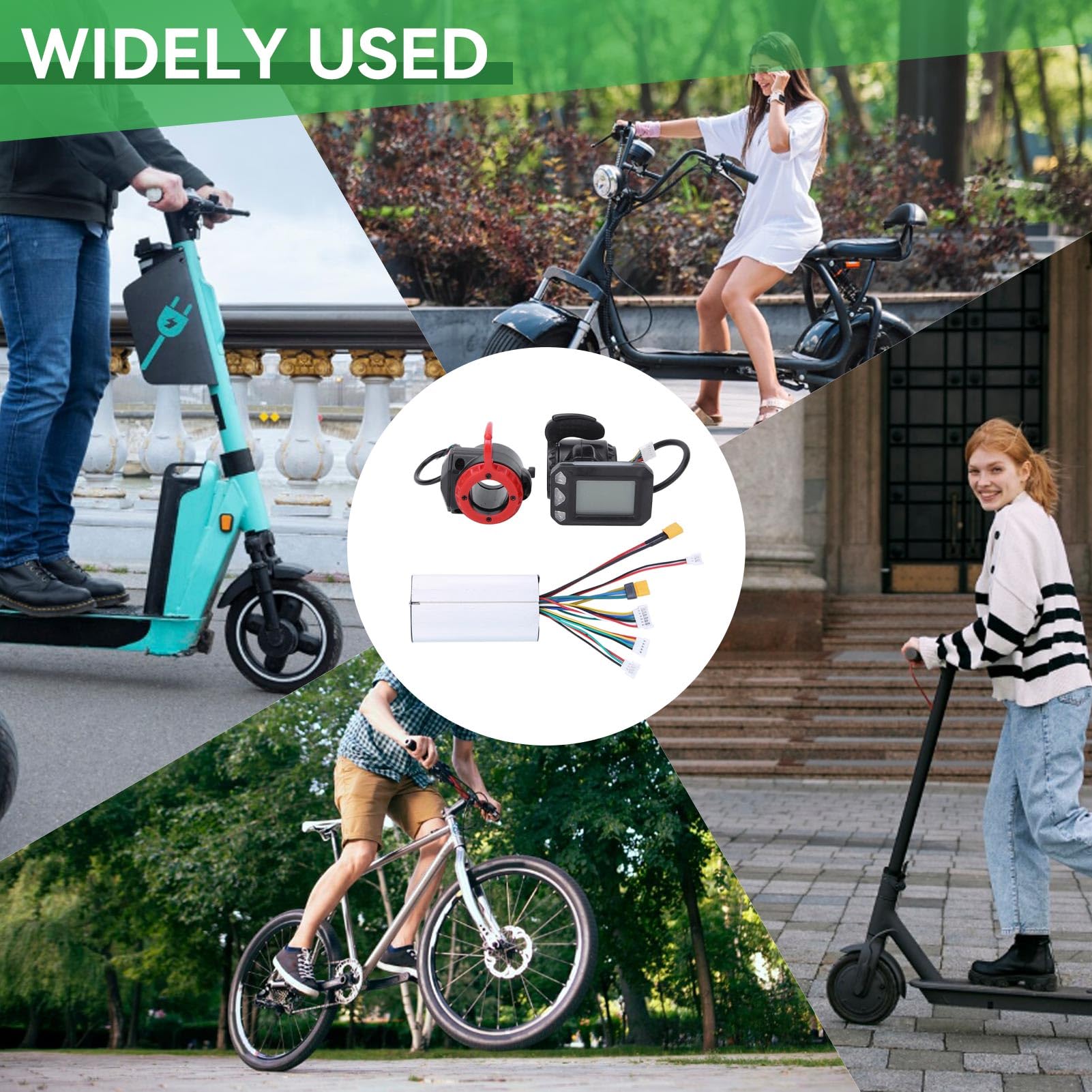 Agatige Contrôleur Sans Balais 24V 250W Avec Écran LCD 5,5 Pouces - Kit Pour Vélo Électrique Scooter