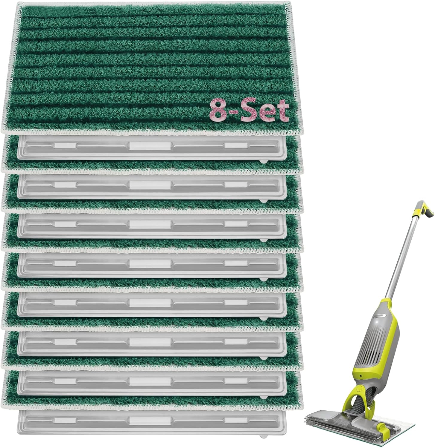 8Pack Reusable Mop Pad Refills Compatible with Shark VACMOP VM252 VM250 VM200 VC205
