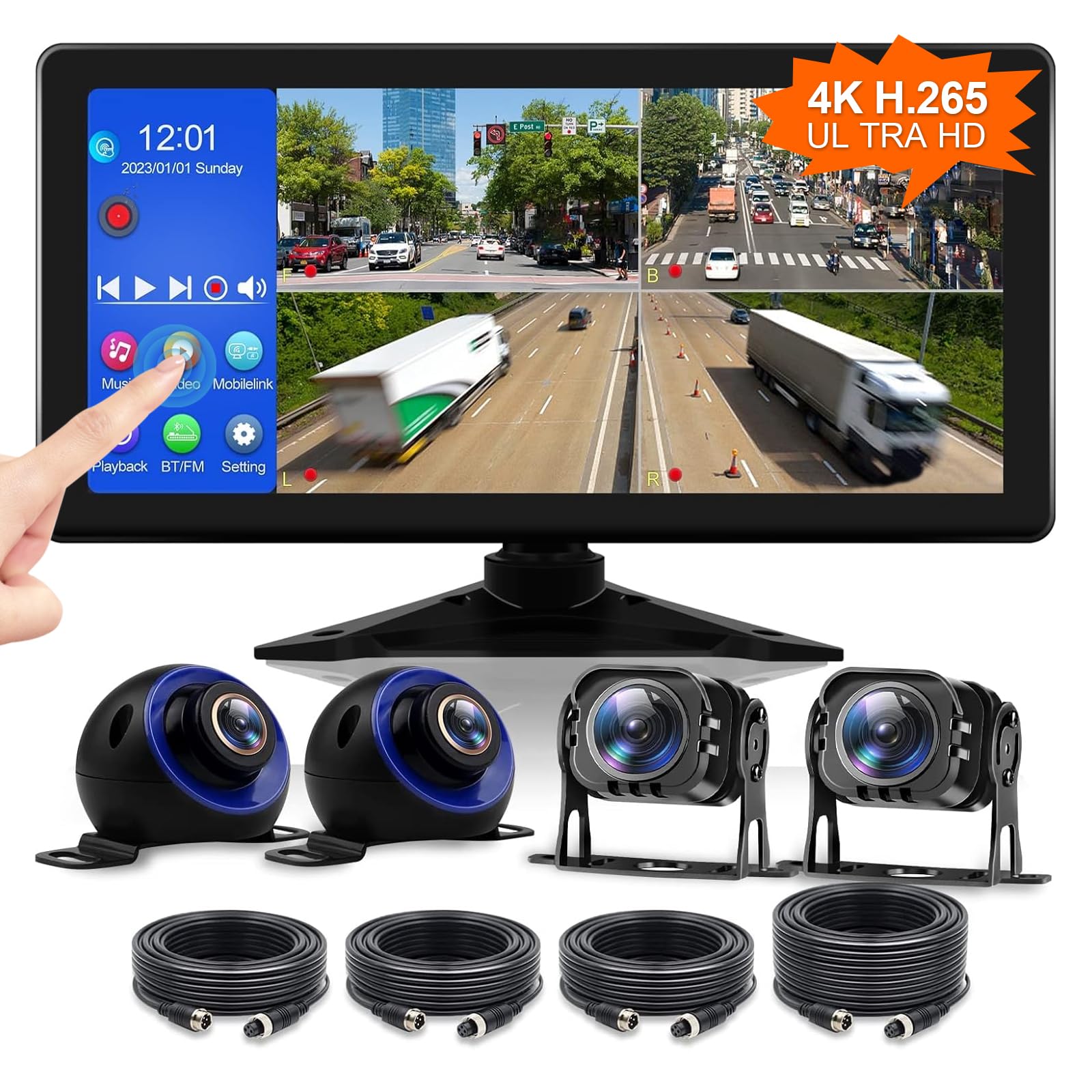 4K RV Backup Camera System, 10.36