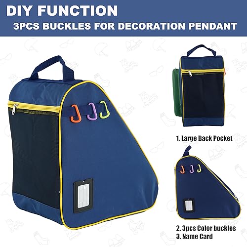 Miniatura 84 de Bolsa de patinaje para patines de hielo, en línea, patines y cuádruples - Niños y adultos Arco iris/Leo