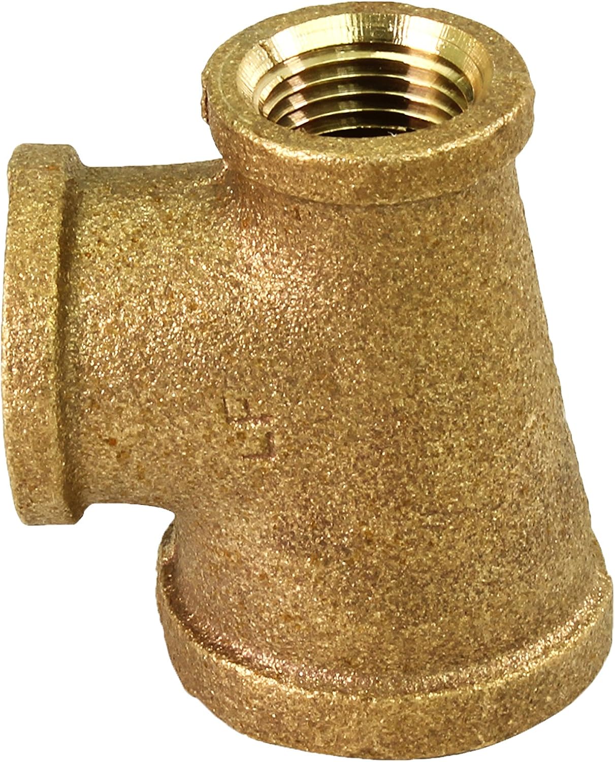 Supply Giant CSSU1145 1-1/4 x 1 in. No Lead Brass Reducing Tee Two Size with Female Threaded Connections Ends, Brass Construction, Higher Corrosion Resistance Economical & Easy to Install