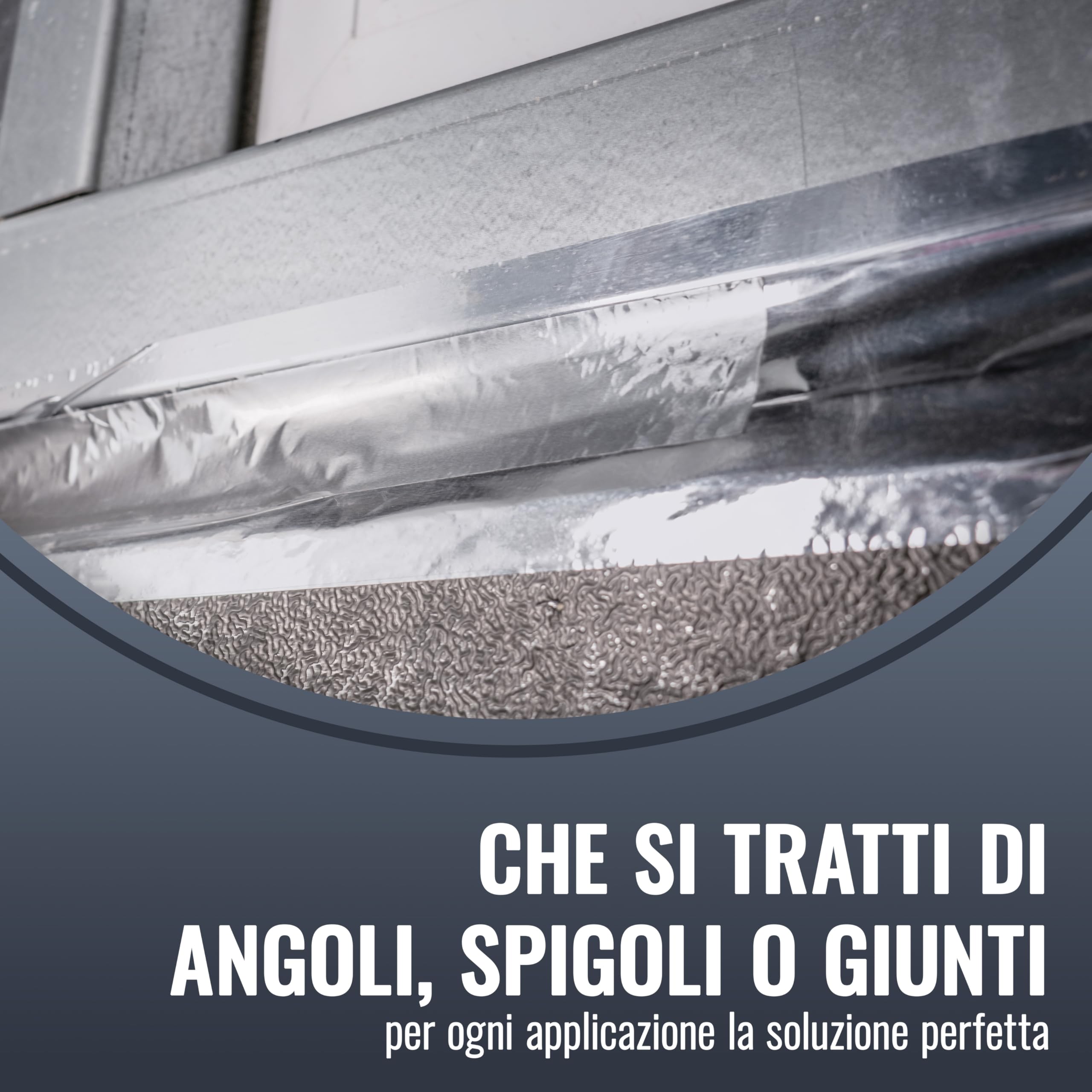 POPPSTAR Nastro adesivo in alluminio resistente al calore (50m x 72mm) Nastro alluminio autoadesivo per coibentazione, resistente all’umidità per lavastoviglie, piano di lavoro, grondaia