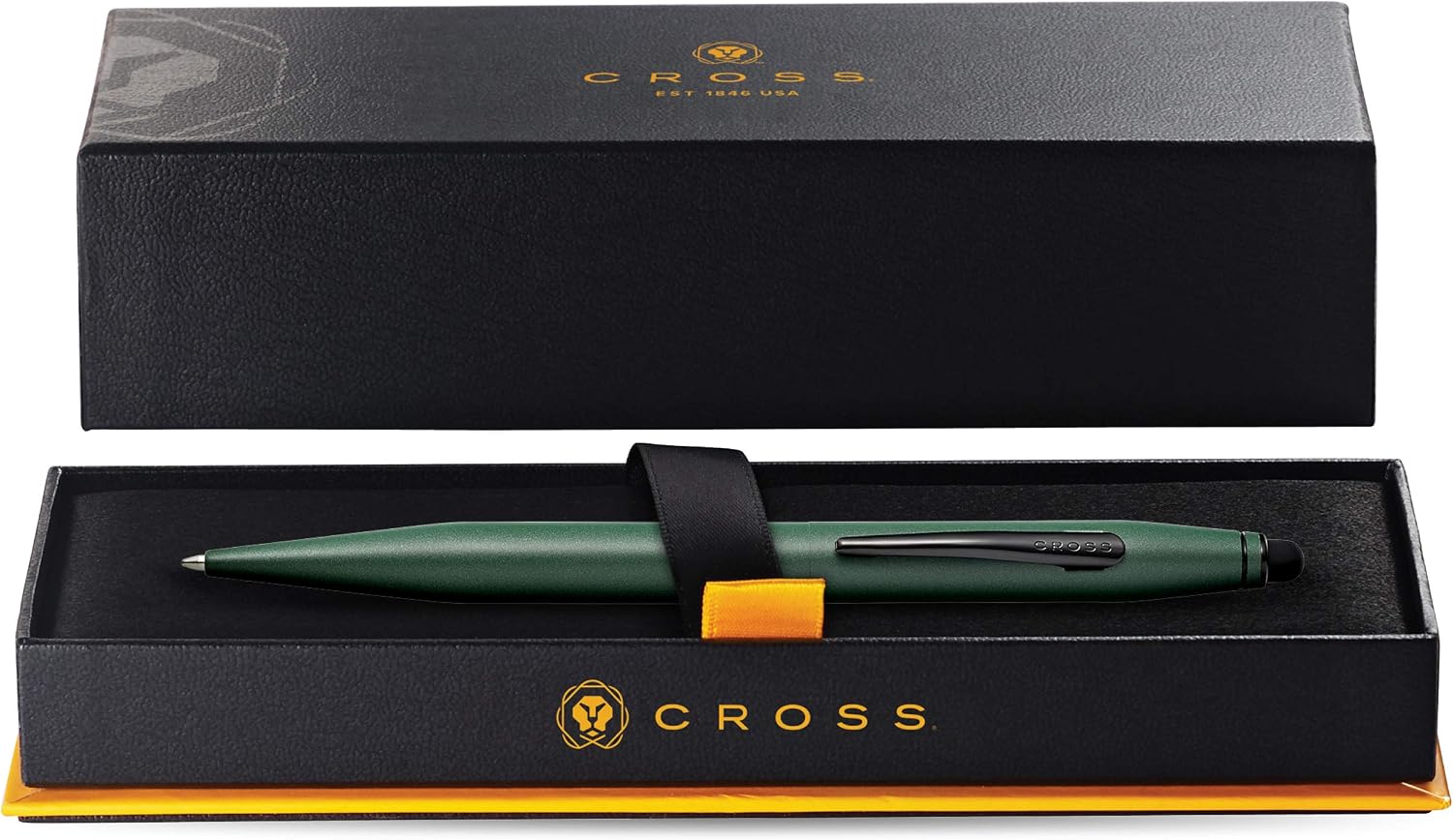 Cross Tech2 Refillable Ballpoint Pen, Medium Ballpen with Stylus, Includes Premium Gift Box - Matte Green