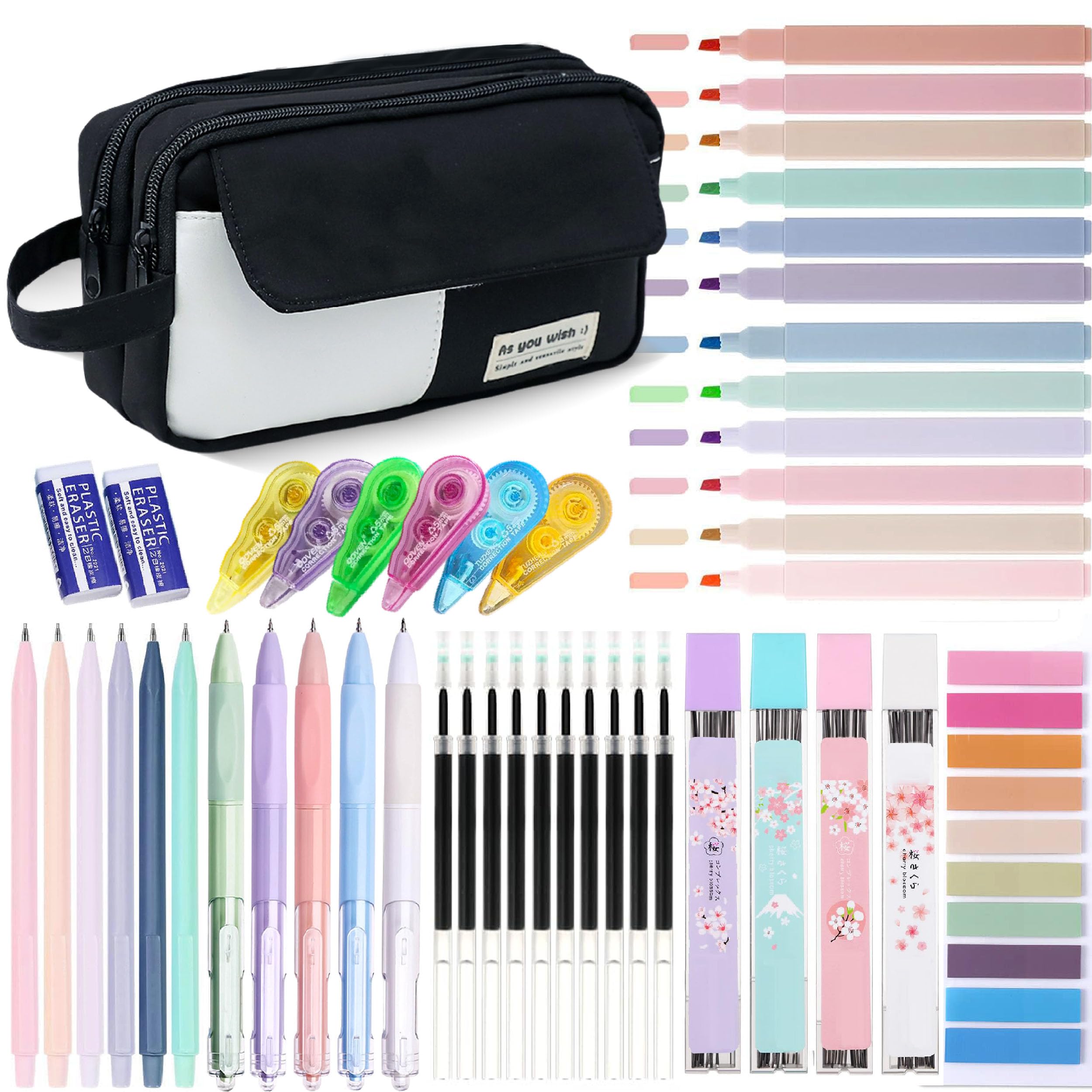 Kit Cancelleria Scolastica Per Rientro A Scuola – 18 Pezzi: Astuccio, Matite, Gomma, Righello, Compasso - 2
