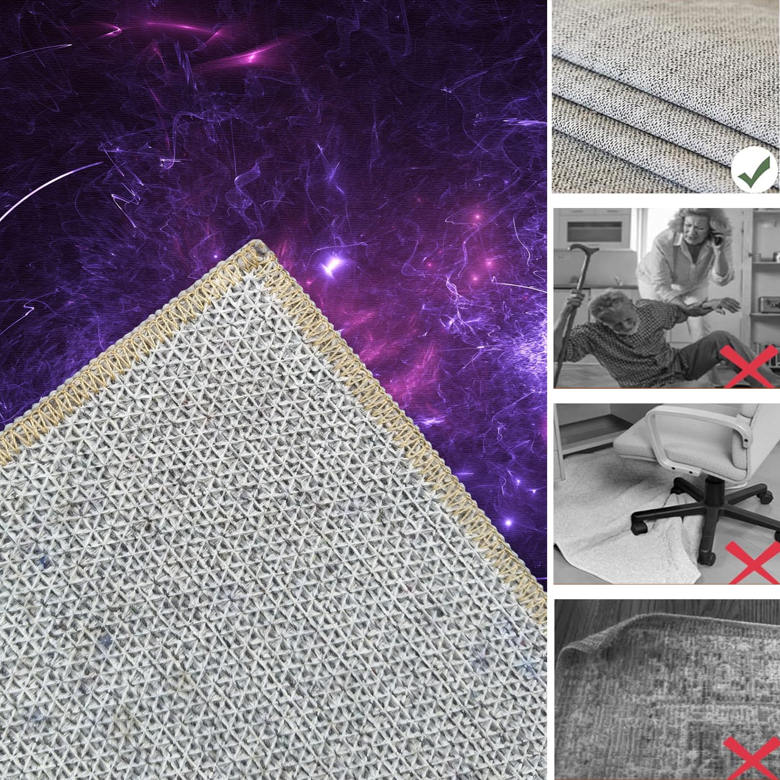 Stuhl Unterlage Schreibtisch für Hartböden Stuhlunterlage schreibtischstuhl unterlage Bodenschutzmatte Gaming Bürostuhl Matte Bodenmatte rutschfest Bürostuhlunterlage Gamer Teppich 180 x 200 cm
