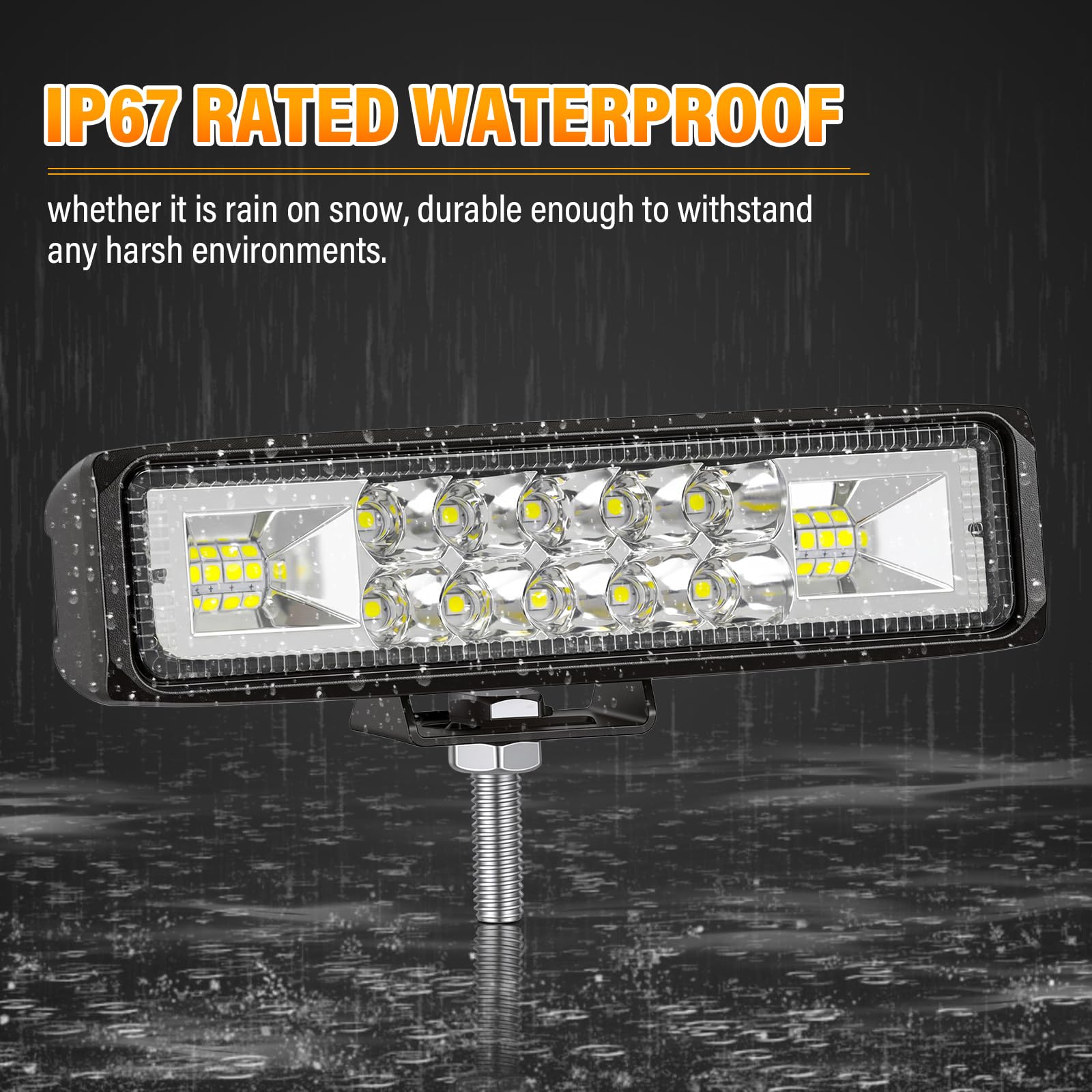RIGIDON 4PCS 6 Pulgadas 15cm 24W Focos LED Tractor 12V 24V Impermeable Luz Antiniebla Barra LED Coche 4x4 Off-road ATV UTV SUV