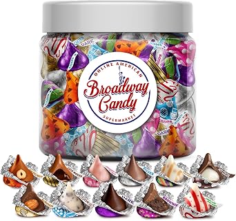 Broadway Candy 500g Blissful Jar- American Sweets Gift Hamper - Chocolates Minis - an Assortment for Kids, Adults, Birthday, Valentine, Special Occasion