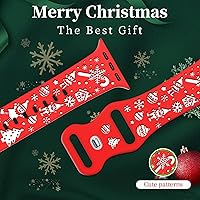 Vista 10 de Christmas Gift Compatible with Christmas Apple Watch Bands for Women 49mm 46mm 45mm 44mm 42mm, Soft Silicone Santa Claus for Apple Watch Ultra 3