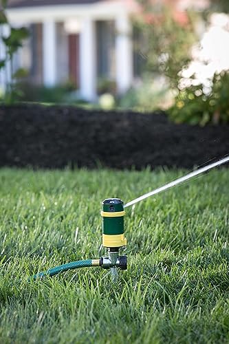 Miniatura 6 de Melnor 65404AMZ Turbo - Rociador giratorio en estribo, 4 patrones, adaptador de producto QuickConnect, verde, amarillo