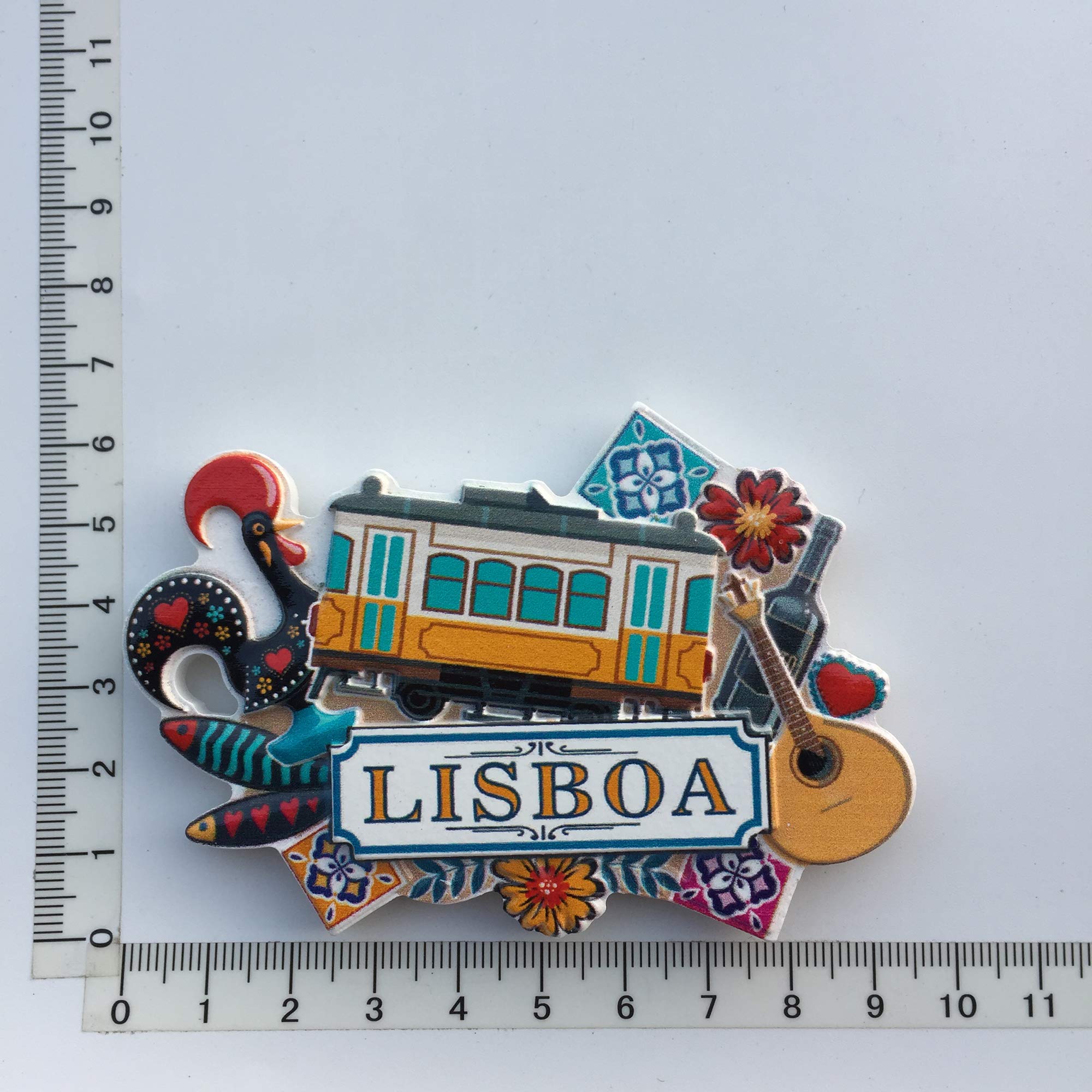 Magnete Frigorifero 3D Lisbona Portogallo – Souvenir In Resina Fatta A Mano, Regalo Di Viaggio Per Casa E Cucina