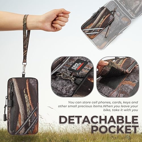 Miniatura 6 de KEMIMOTO - Bolsa de guardabarros para ATV con portavasos, paquete de 2 bolsas de almacenamiento universales para ATV Oxford, bolsas de tanque de