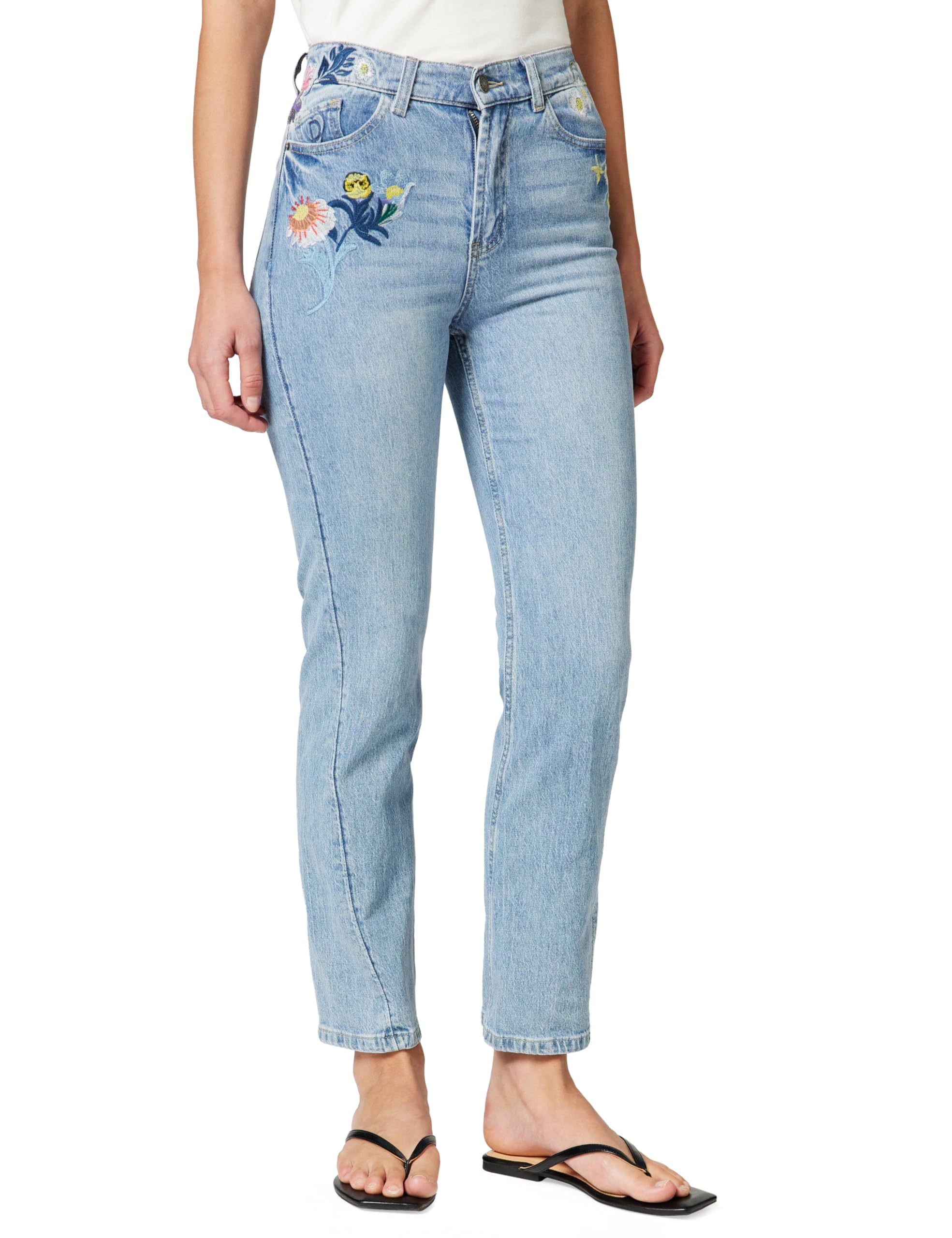 Desigual Damen Blau Denim_sunflo, 5053 Denim Medium Wash, 36