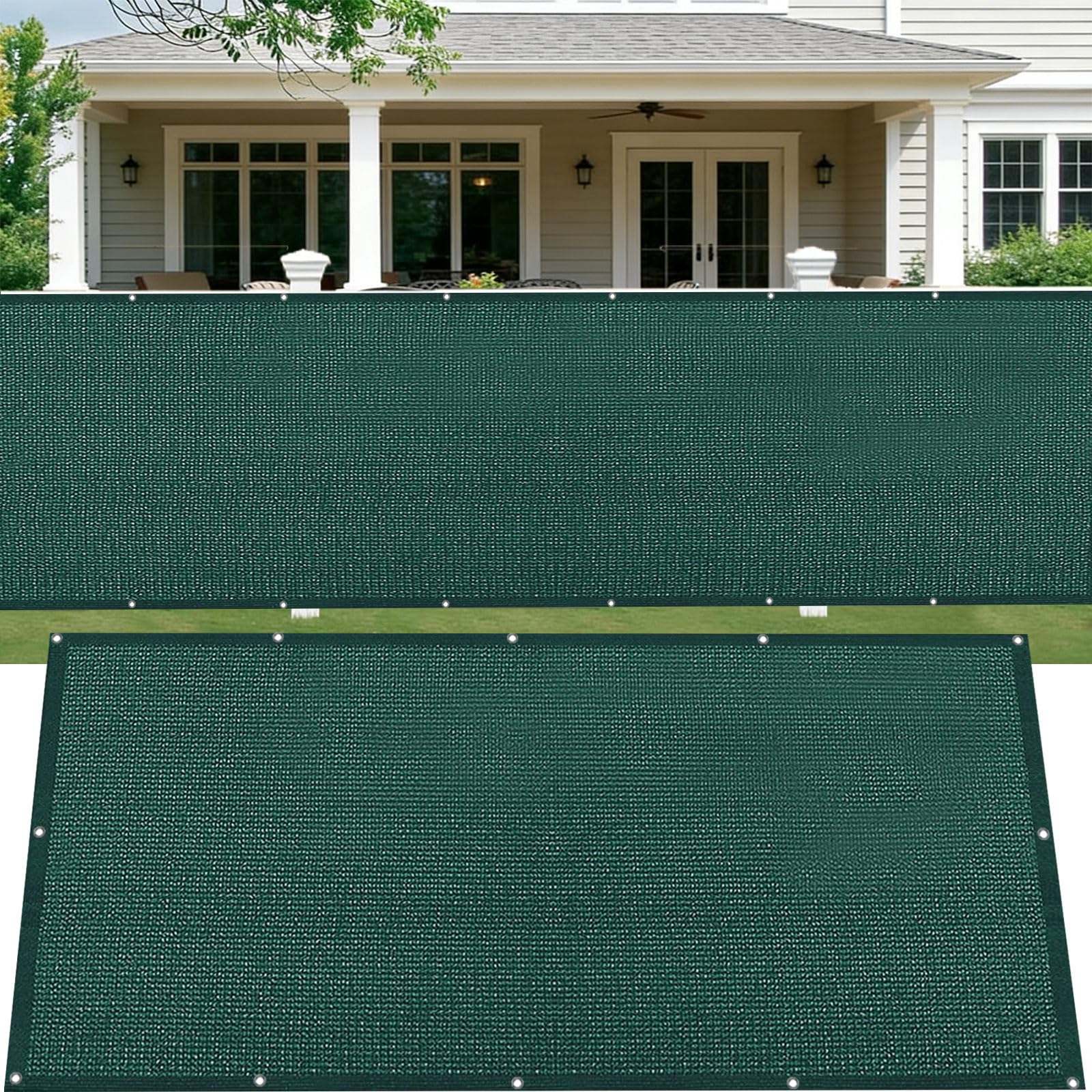 Brise vue 120 x 210 cm coupe-vent respirant cache vue balcon vert