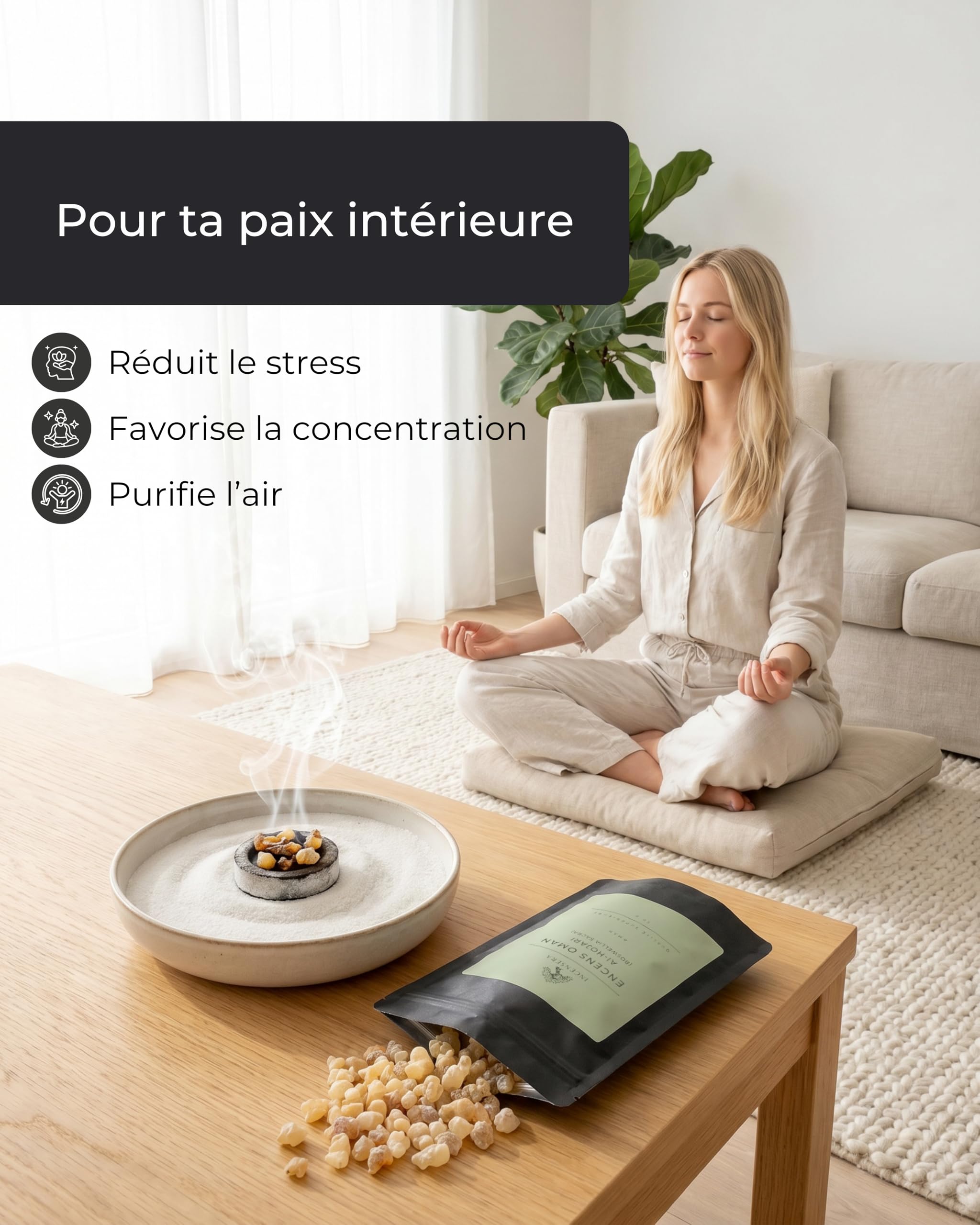 Incensera Oman 1er Choix Encens à Fumer 50 g Boswellia Sacra Frankincense Résine Caoutchouc Arabique