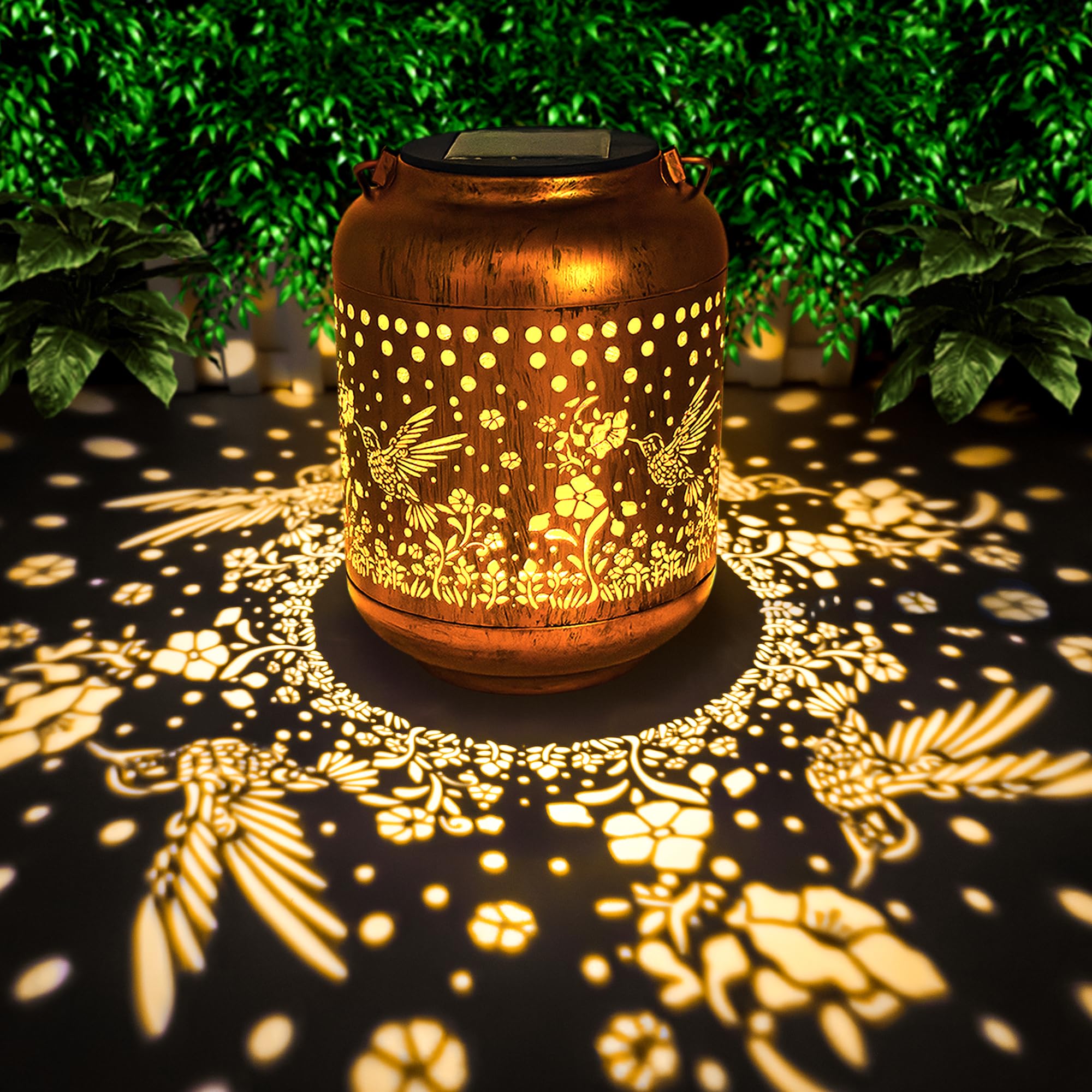 ANYTALK Gifts for Women Mom Grandma, Hummingbird Solar Lanterns Outdoor Waterproof, Hanging Solar Lights for Porch Patio Yard Garden Decor