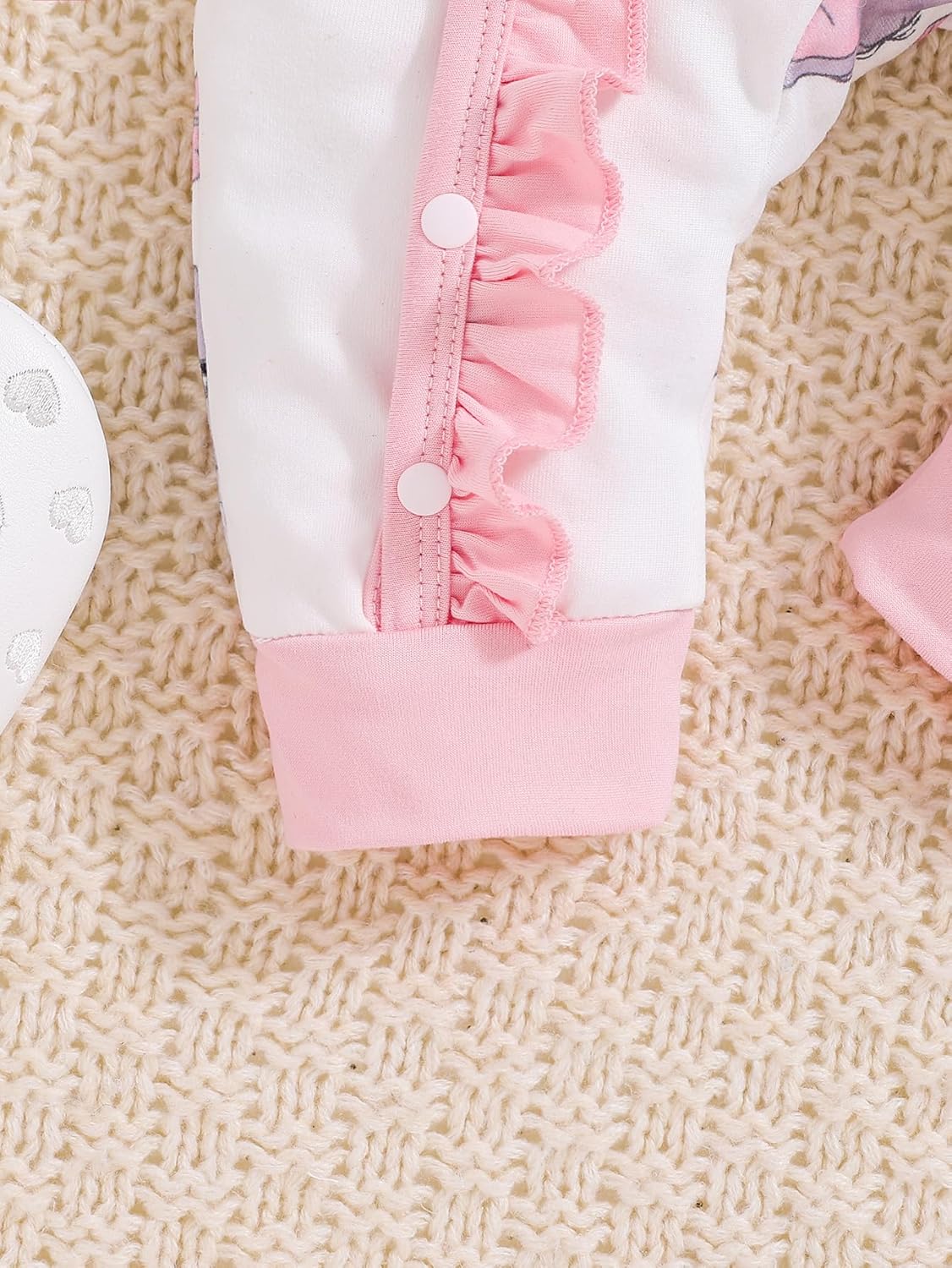 Newborn Baby Girl Clothes Infant Floral Print One-Piece Romper+Jumpsuit+Bodysuit+Hat+Headband - Image 5