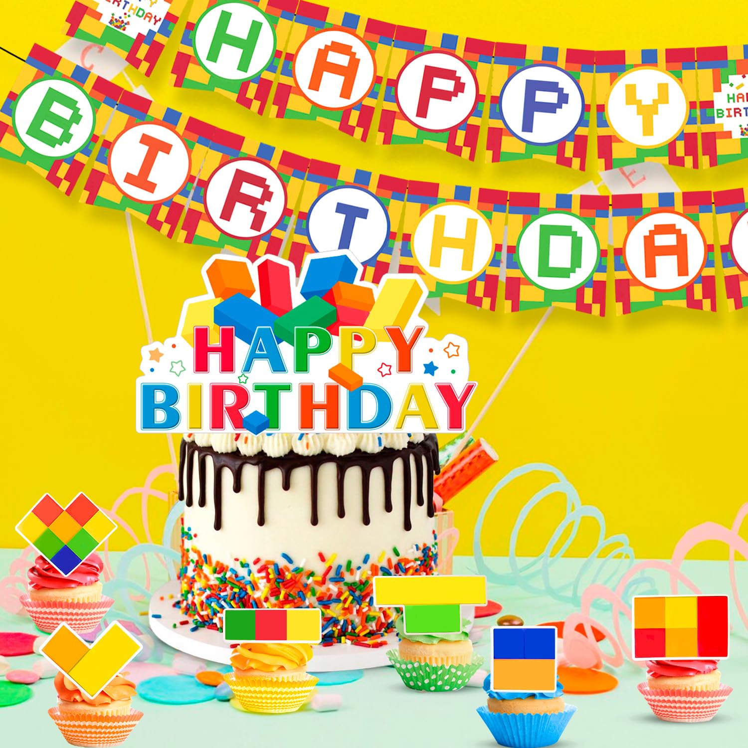 53-teiliges Geburtstagsdeko Set - Luftballons & Banner Für Kindergeburtstag