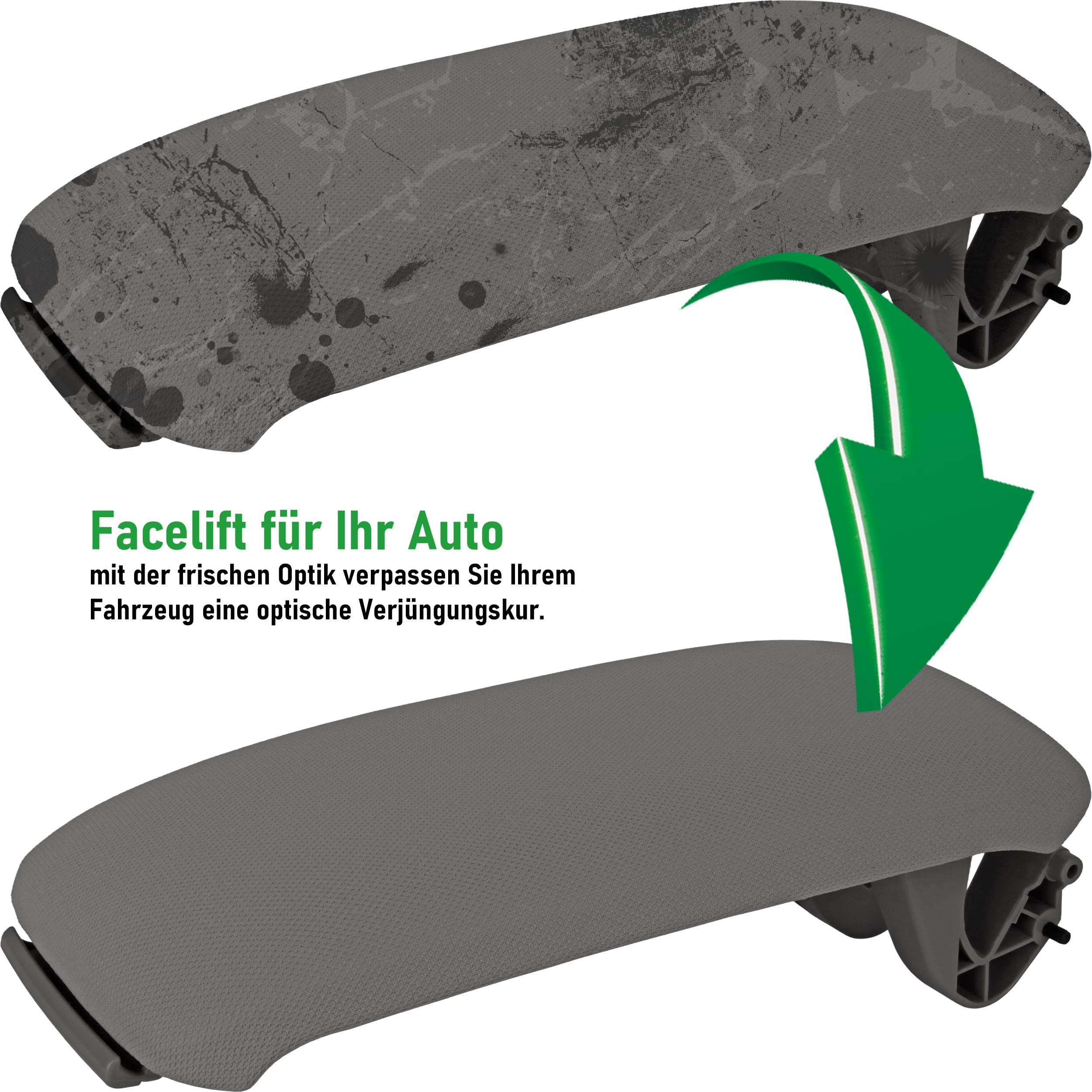 RECAMBO Couvercle de boîte à gants de rechange compatible avec Audi A3 8P années de construction 2003-2013, couleur gris - ajustement robuste - aspect proche de l'original - mécanisme durable