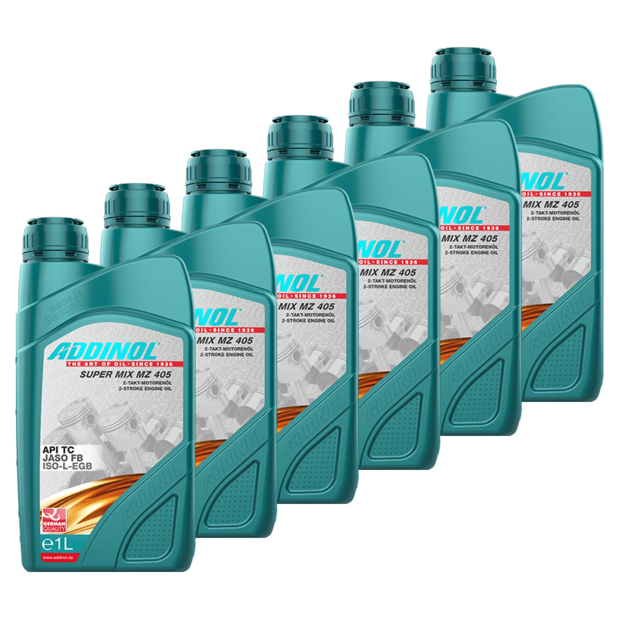 Addinol 6X Motoröl Motorenöl Motor Motoren Motor Oil Engine Oil 2-Takt Super Mix Mz 405 (Rot Gefärbt) 1L