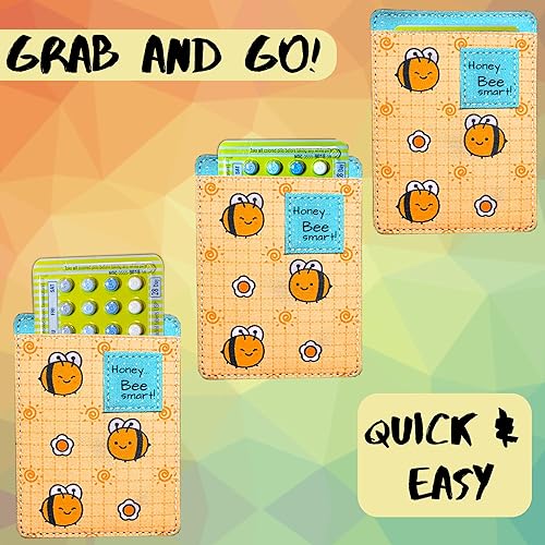 Miniatura 3 de Pastillero anticonceptivo para píldoras anticonceptivas para medicamentos anticonceptivos, soporte para paquetes de hasta 4 x 3 pies (y 2 x 4),