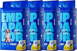 Empapadores Perros Desechables 90x60 cm 100 Unidades Perros Grandes (XL), Super Absorbentes 8 Capas Anti-Fugas, 4 Stiker Antideslizante, Secado Rápido, Almohadillas de adiestramiento, OSSY