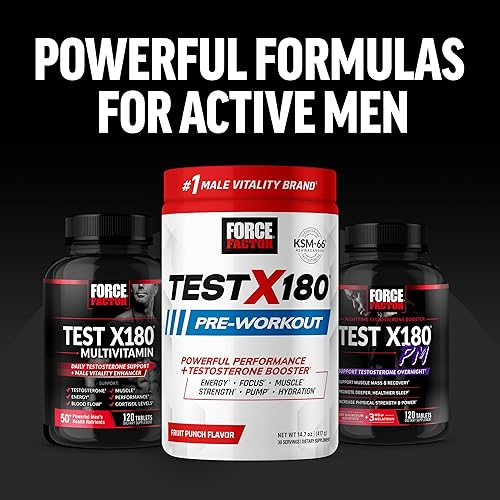 Miniatura 18 de Force Factor Test X180 Gummies Booster de testosterona para hombres con Tongkat Ali, hierba de cabra cachonda, Tribulus Terrestris, fenogreco, maca