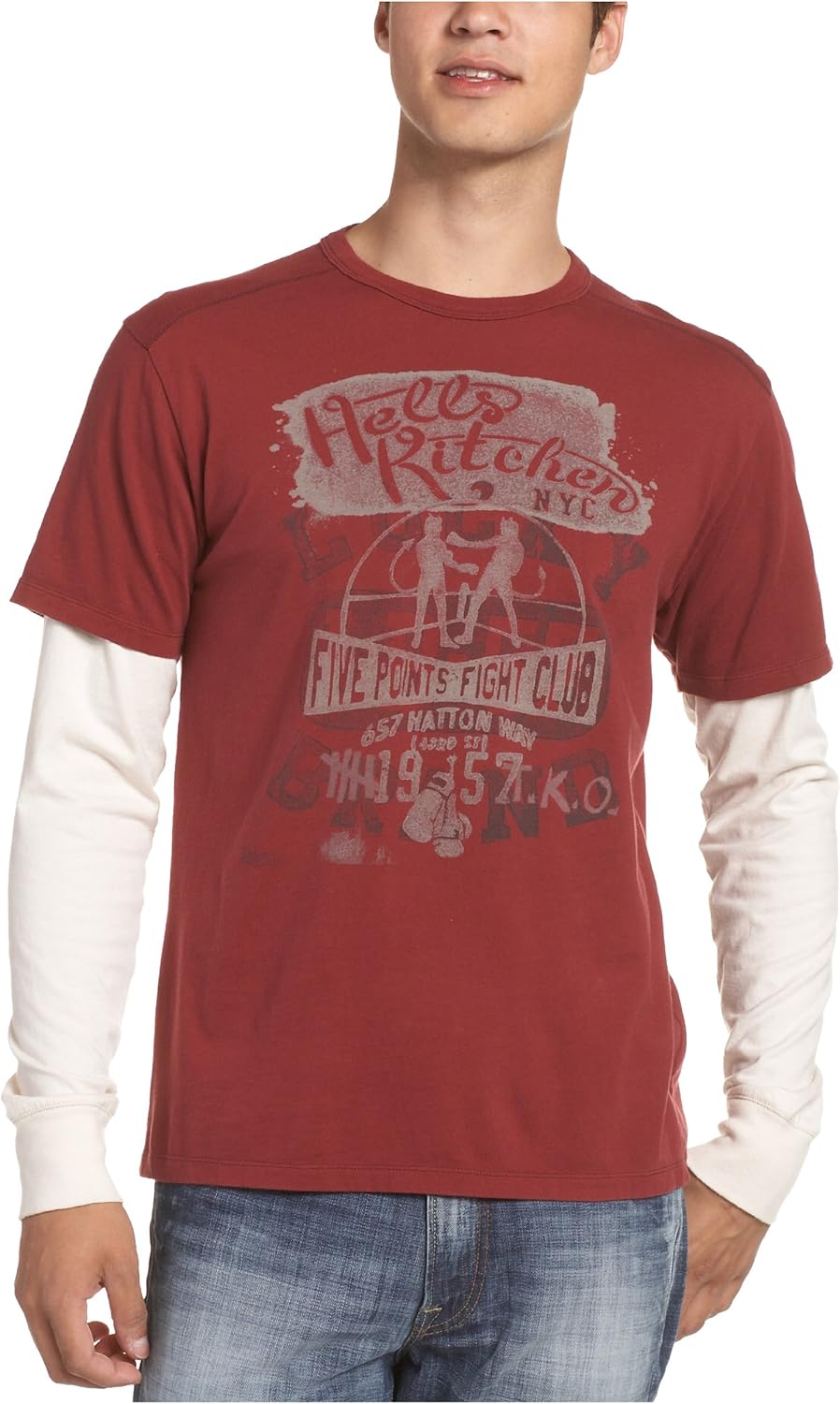 Lucky Brand Mens Hells Kitchen 2In1 Shirt