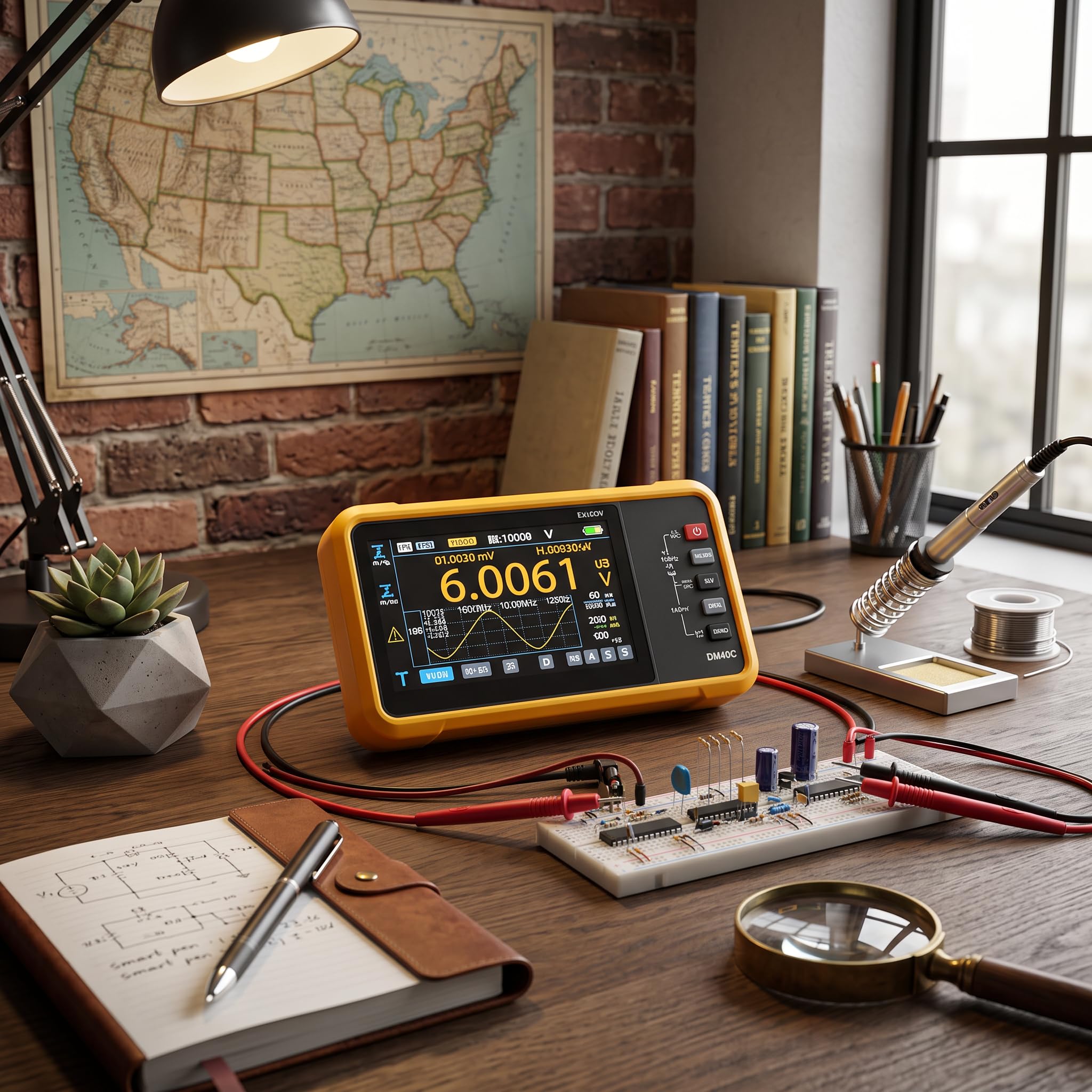3in1 Digital Multimeter Oszilloskop Signalgenerator 50MSa/s 10MHz Tragbares Messgerät mit 3.5 Zoll Touchscreen