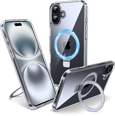 Magnetic Case for iPhone 16 - [Built-in Invisible Stand] [Co - best apple iphone 16 case